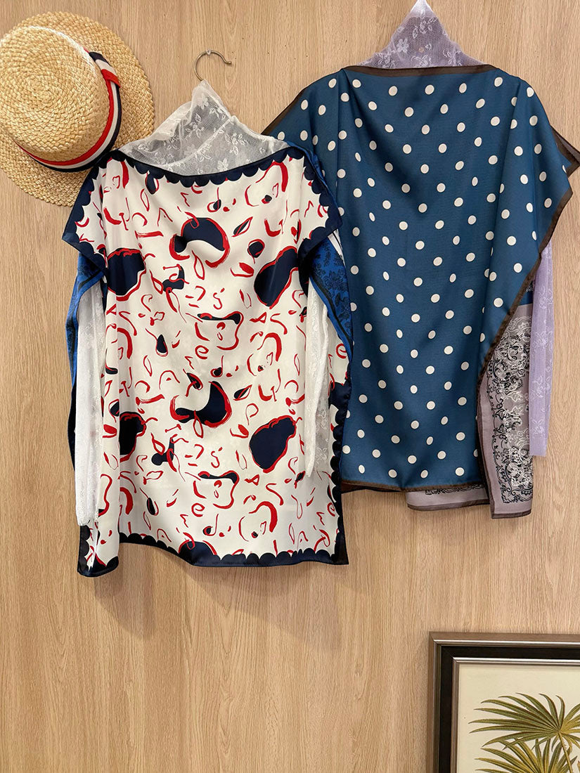 Floral On Stripe Lace Top (4 Colours)