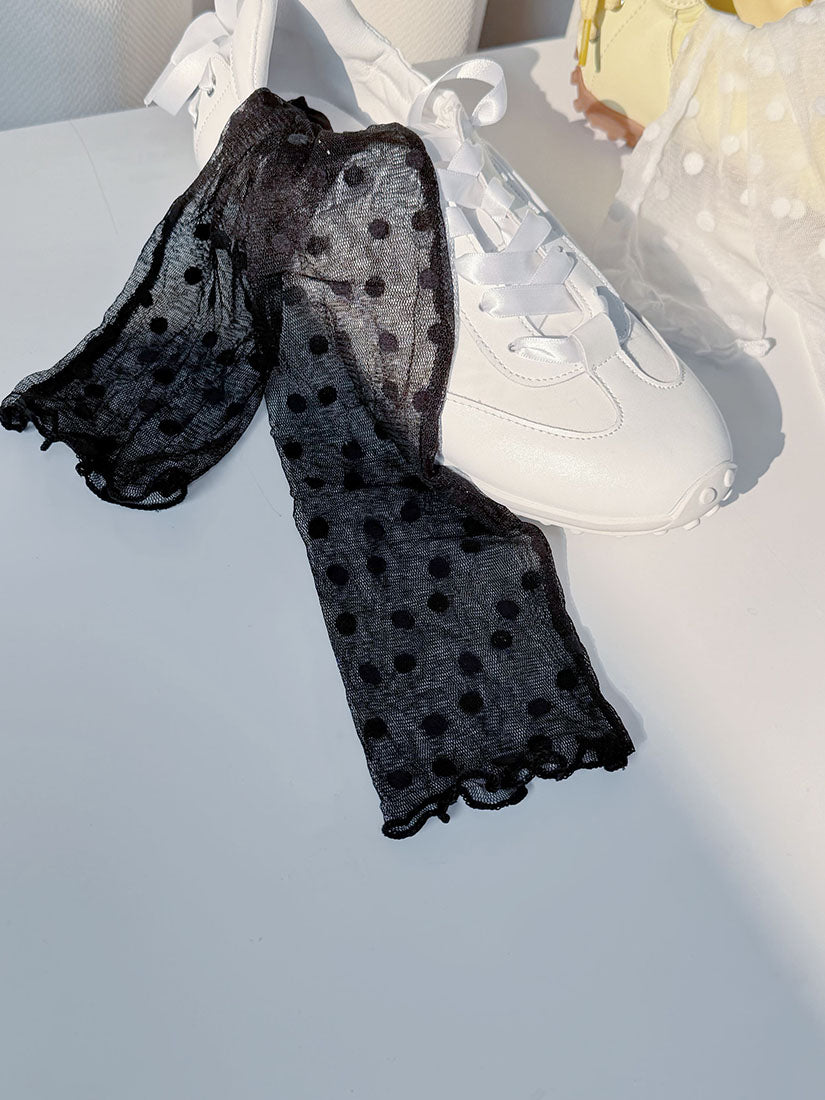 Polka Dot Mesh Socks Set