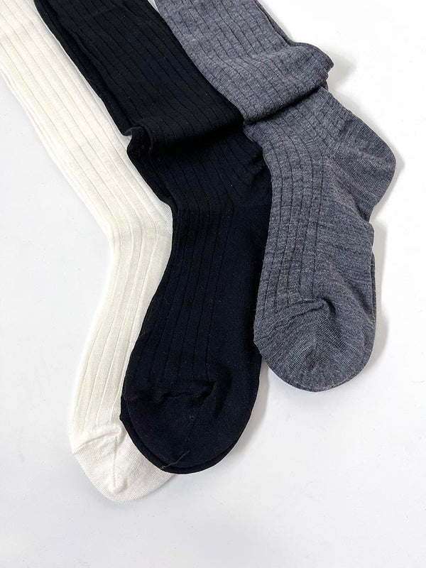 Merino Wool Knee High Socks Set