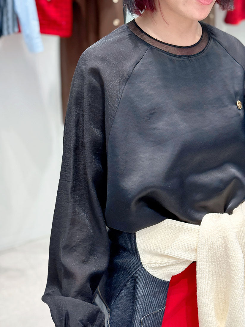 Satin Tie-Front Blouse (2 Colours)