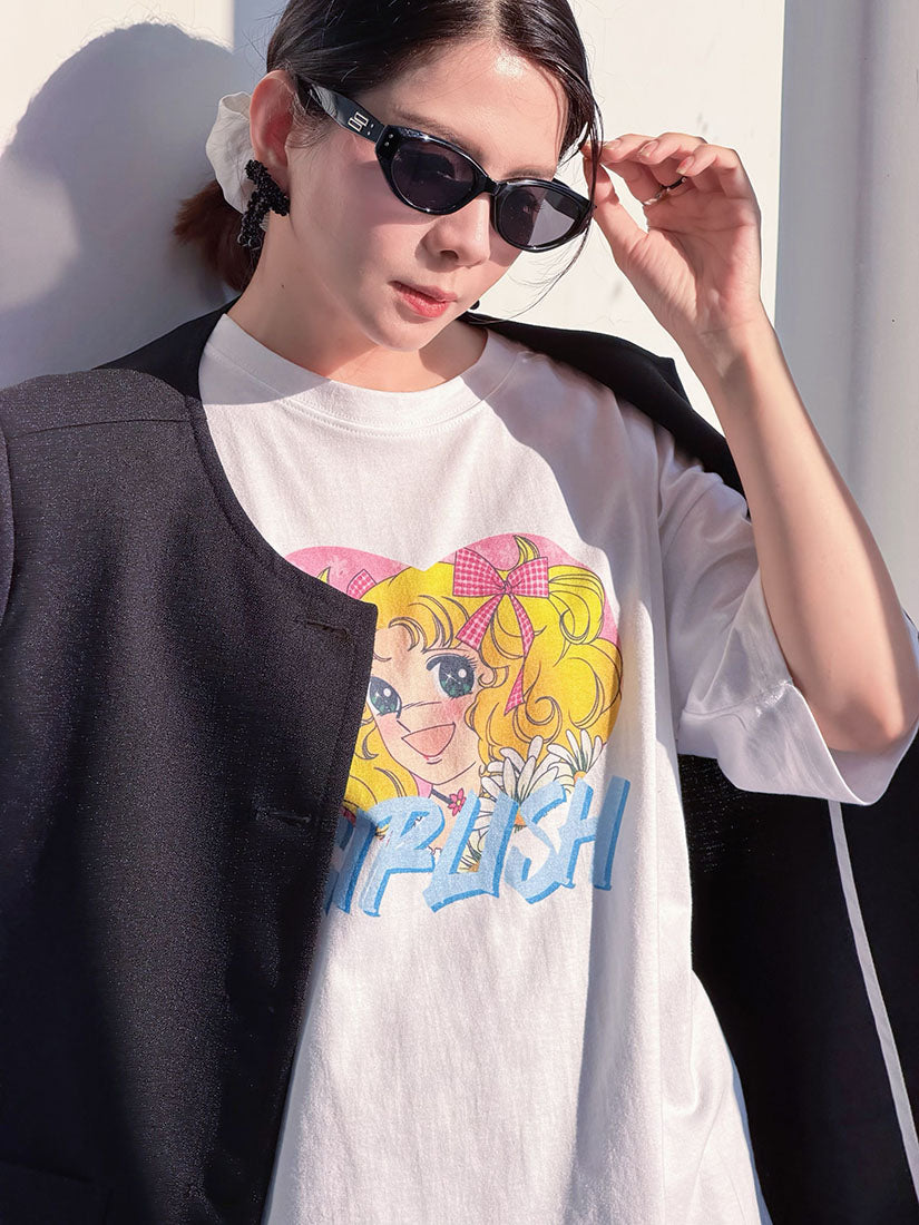 Candy Candy 'Girlish' Printed Tee (2 Colours)