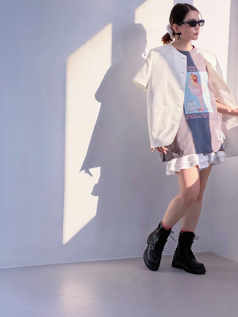 Ruffle Hem Mini Jogging Skort (3 Colours)
