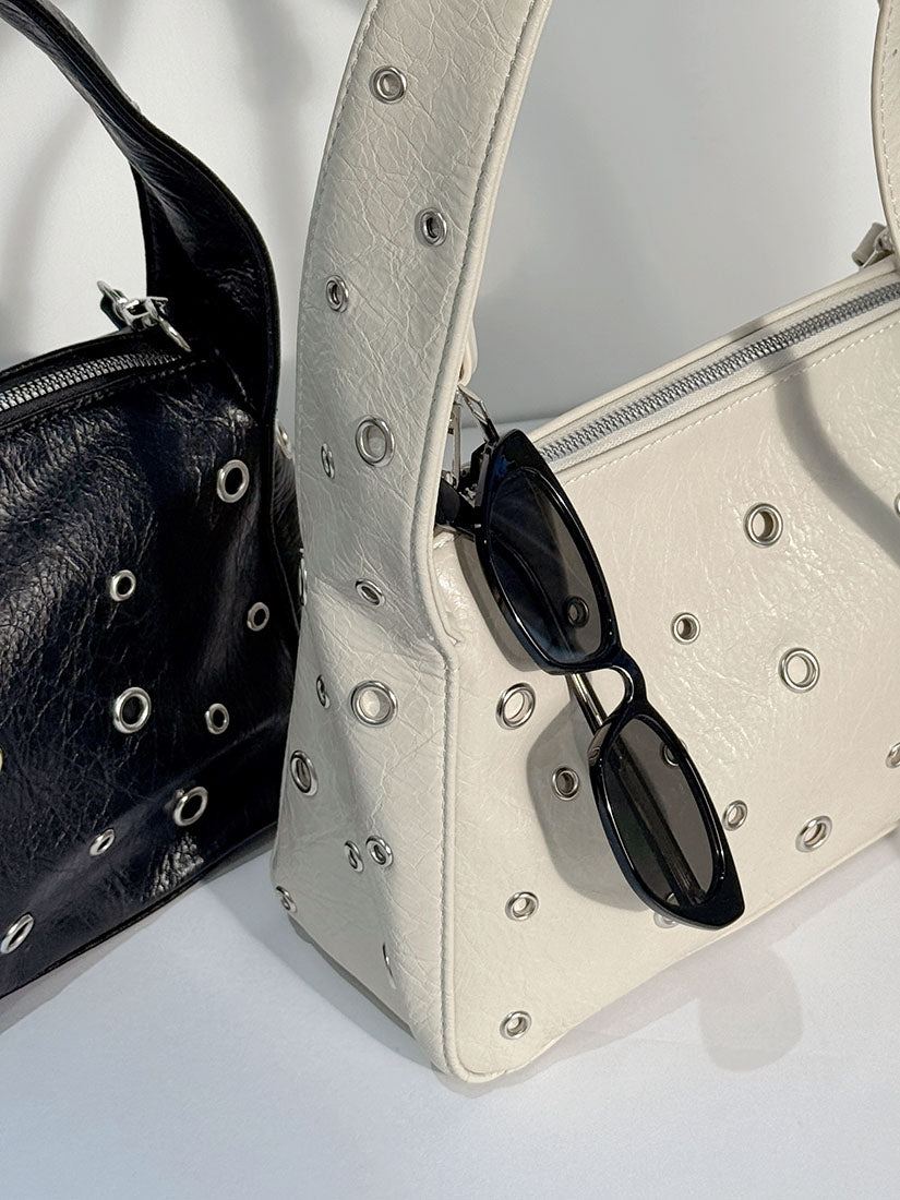Eyelet Polka Dot Shoulder Bag (2 Colours)