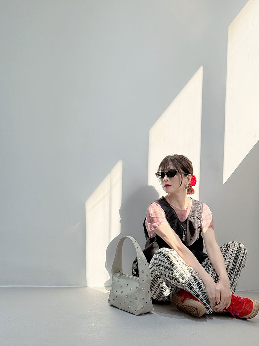 Crochet Striped Wide Leg Pants