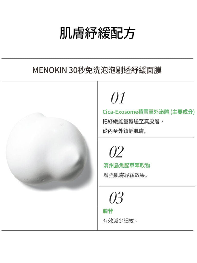 韓國 MENOKIN 30秒免洗泡泡面膜