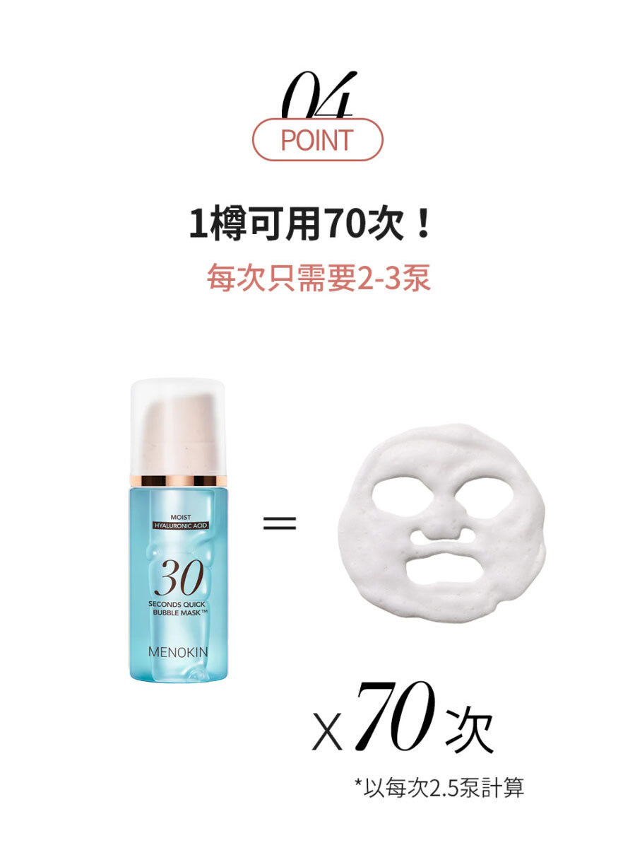 韓國 MENOKIN 30秒免洗泡泡面膜