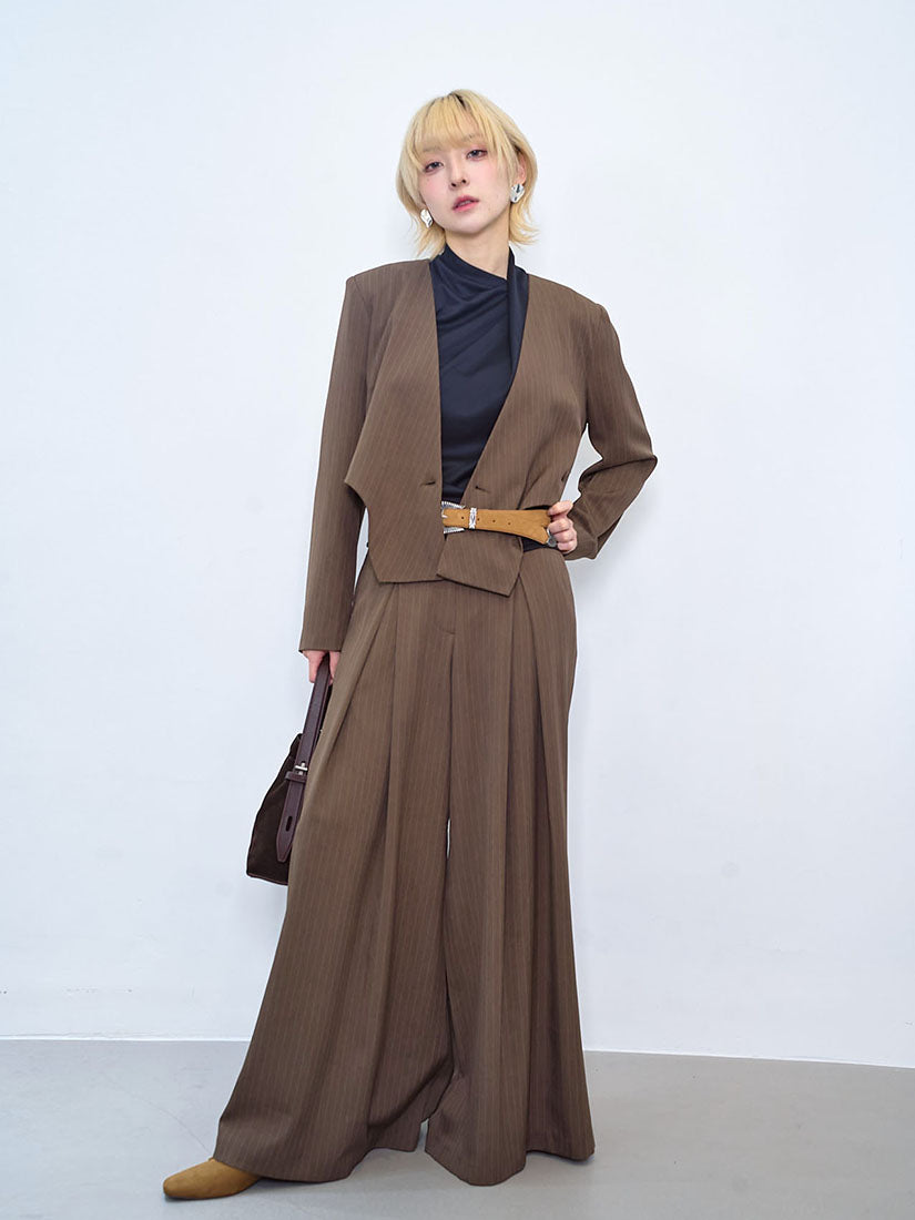 Drape Front Turtle Neck Half Sleeve Top (3 Colours)