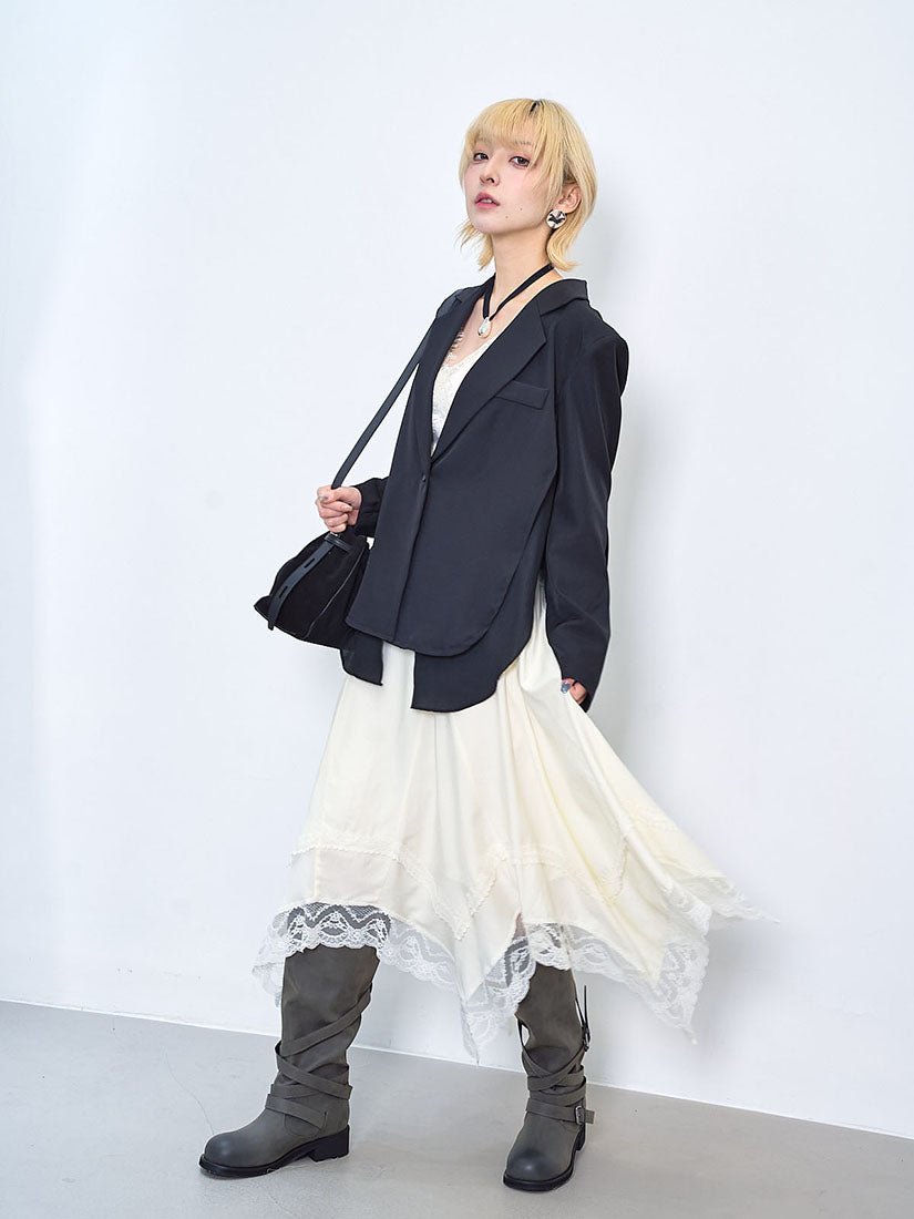 Criss-Cross Strapped Suede-Look Knee High Boots (2 Colours)