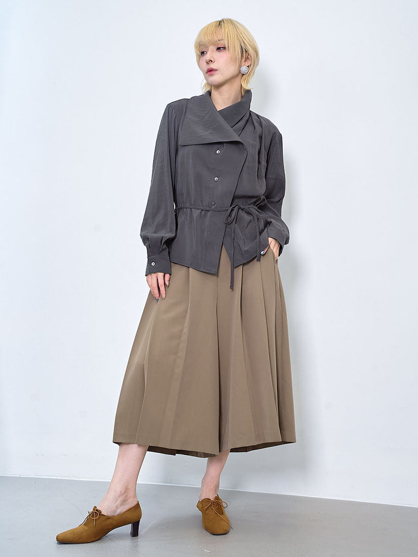 Asymmetric Deconstructed Collar Shirt (2 Colours)