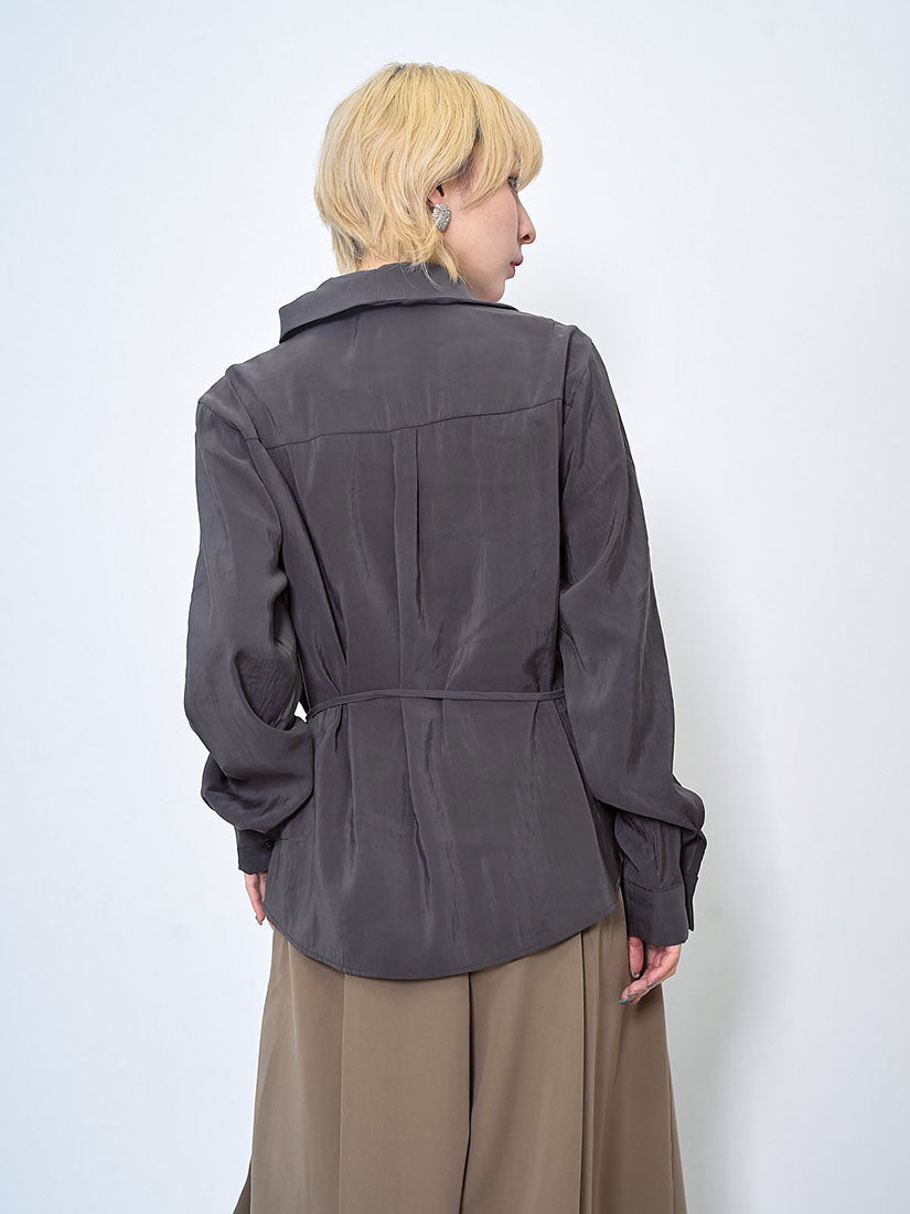 Asymmetric Deconstructed Collar Shirt (2 Colours)