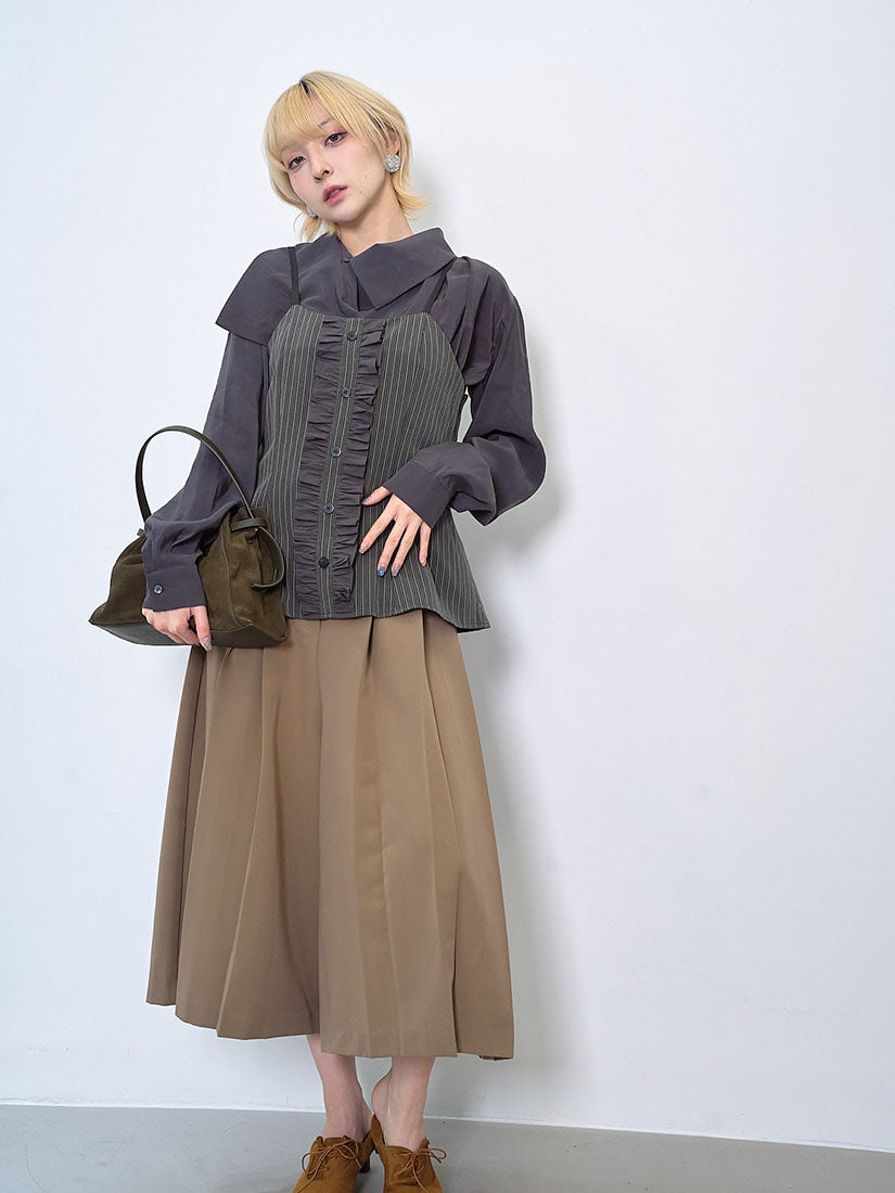 Asymmetric Deconstructed Collar Shirt (2 Colours)