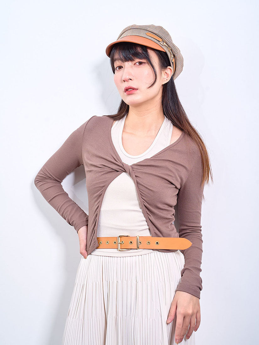 Rose Gold Buckle Leather Belt (3 Colours)