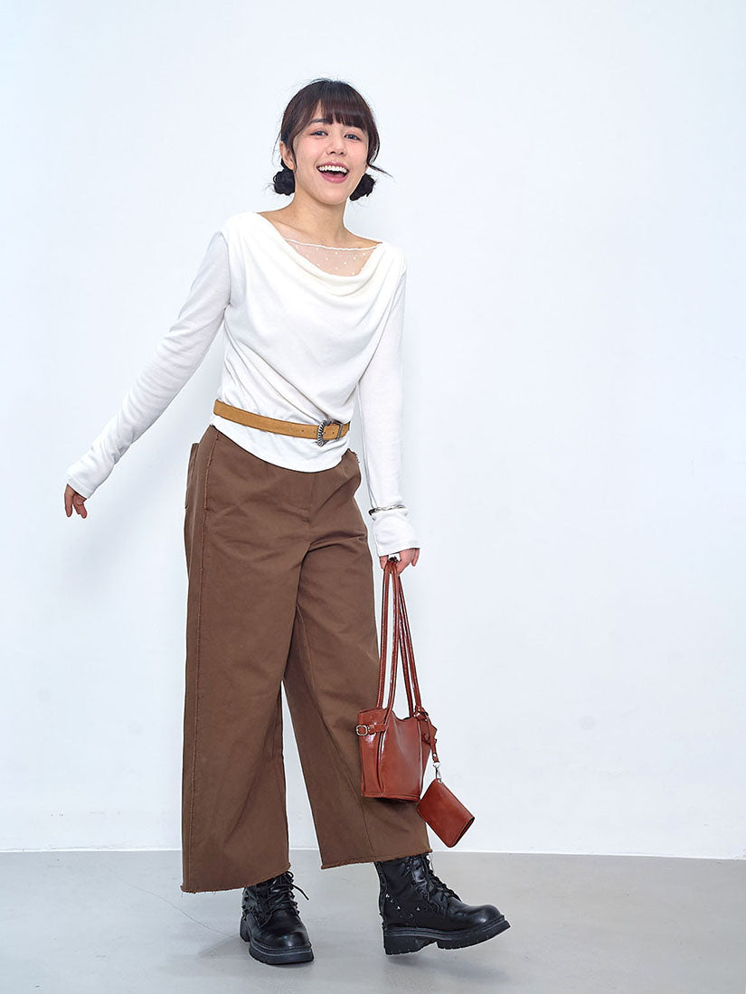 Raw Edge Twill Pants (3 Colours)