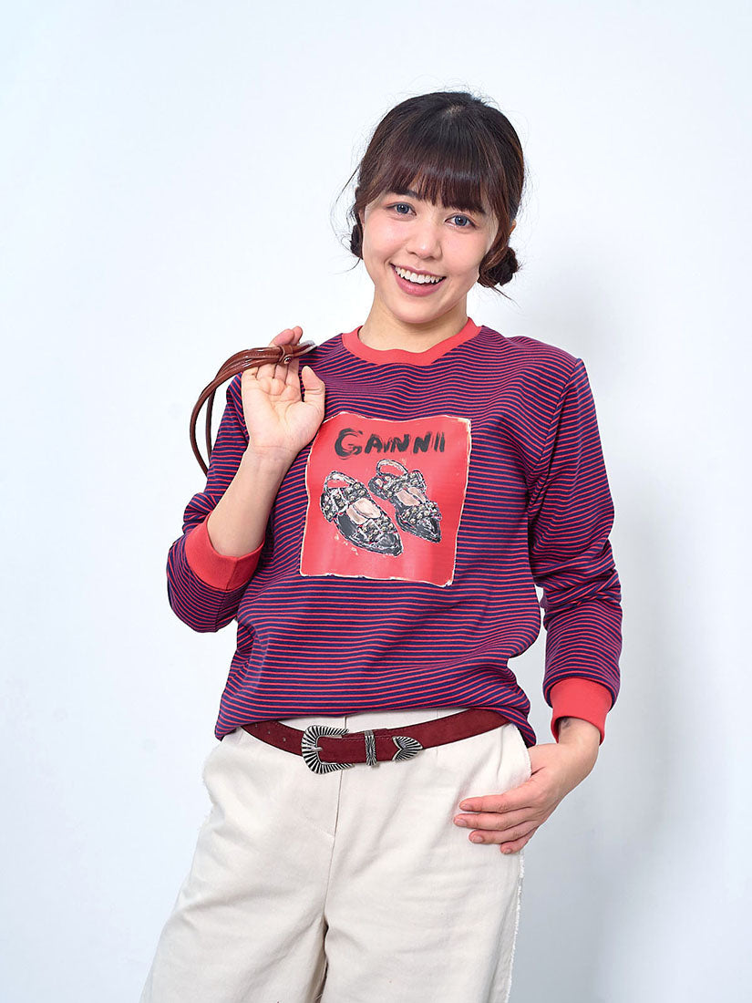 Studs Flats Printed Striped Top (2 Colours)