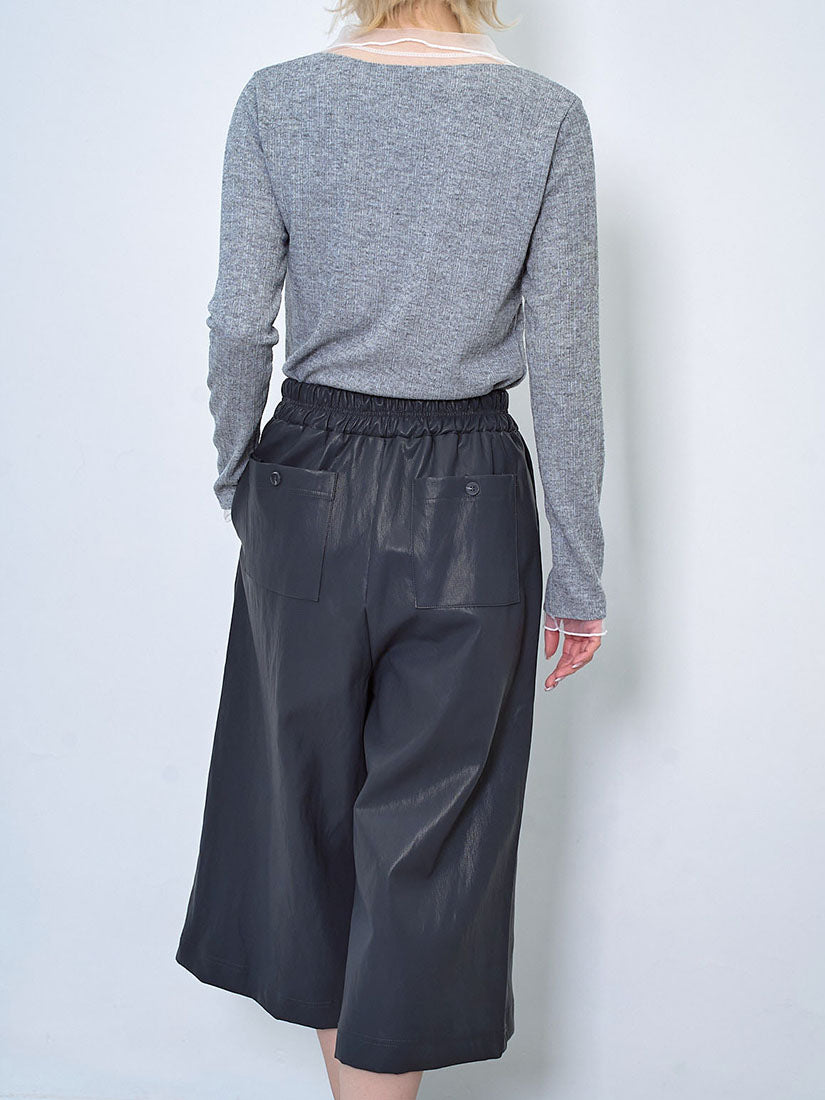 Faux Leather Culottes (2 Colours)