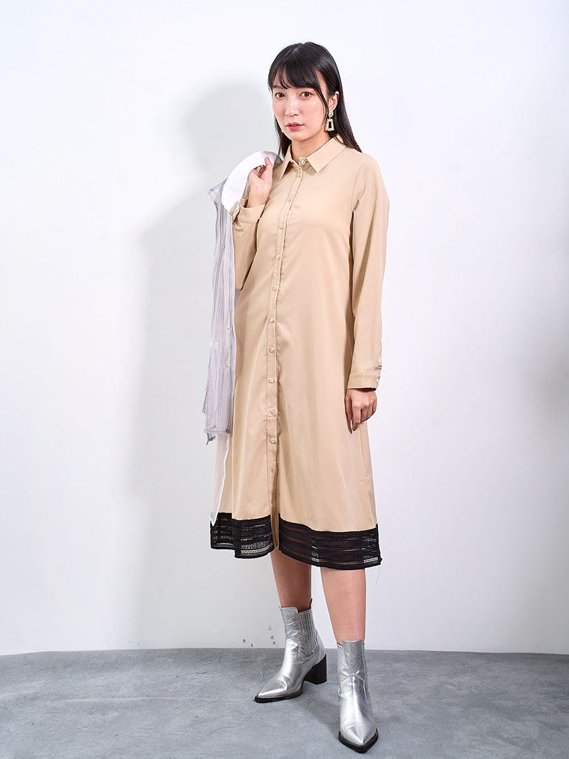 Shirt Dress With Long Waistcoat