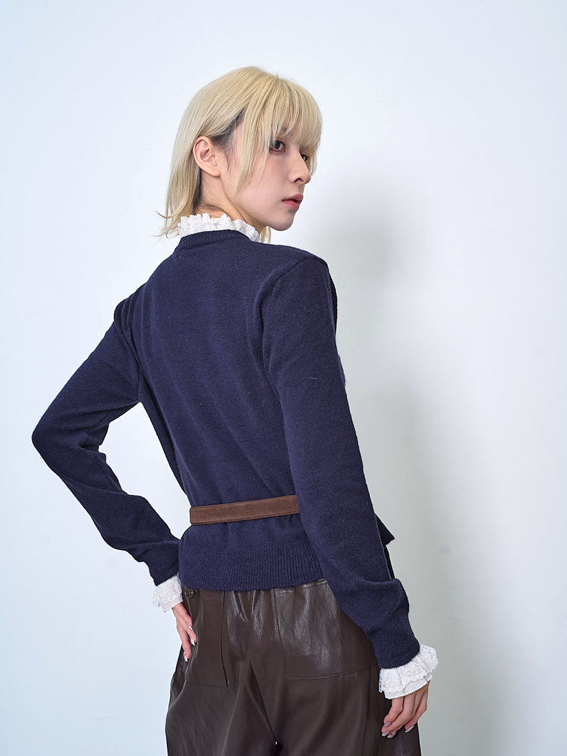 Lace Collar Cardigan (2 Colours)