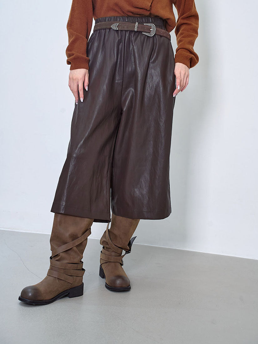 Faux Leather Culottes (2 Colours)