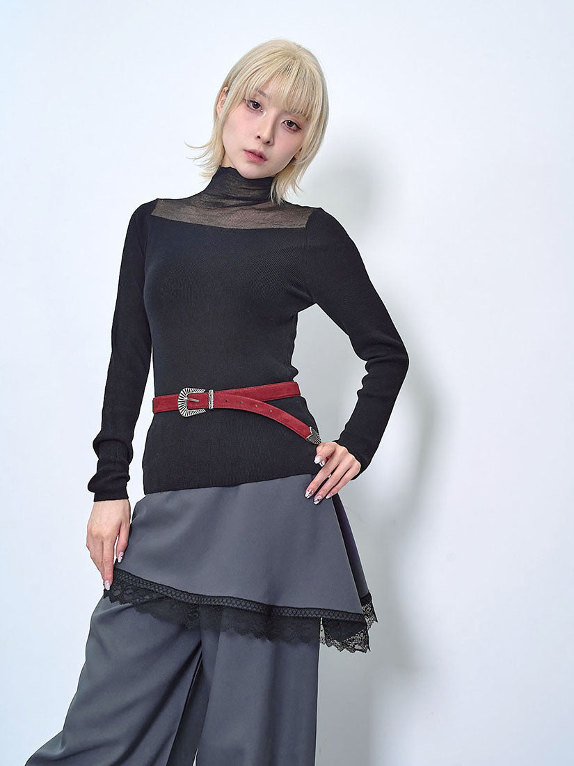 Fringed Lace Belt Trousers (2 Colours)