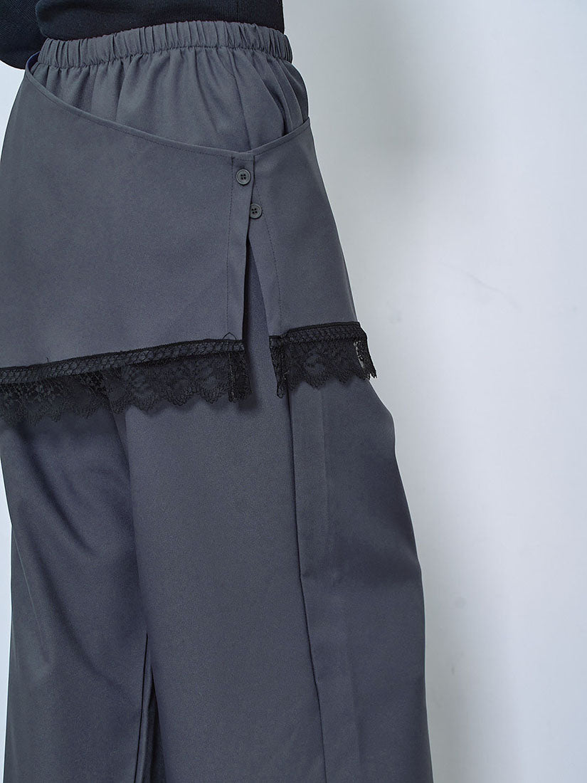 Fringed Lace Belt Trousers (2 Colours)