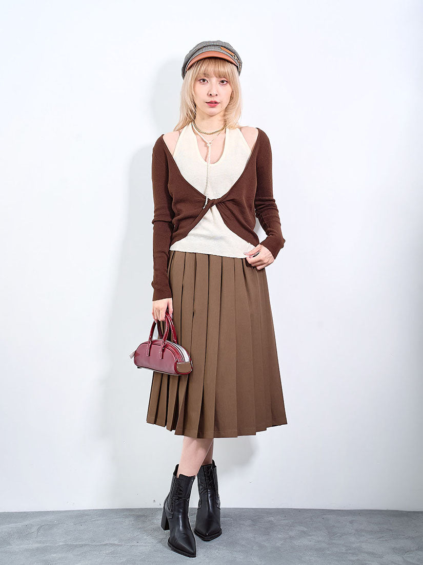 Pleated Midi Skirt (2 Colours)