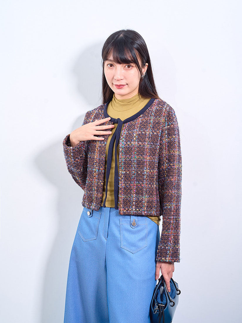 Tie Front Tweed Jacket (2 Colours)