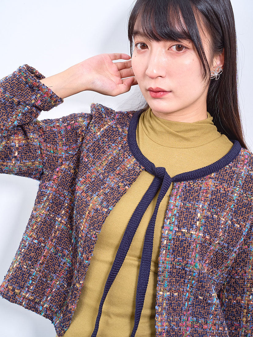 Tie Front Tweed Jacket (2 Colours)