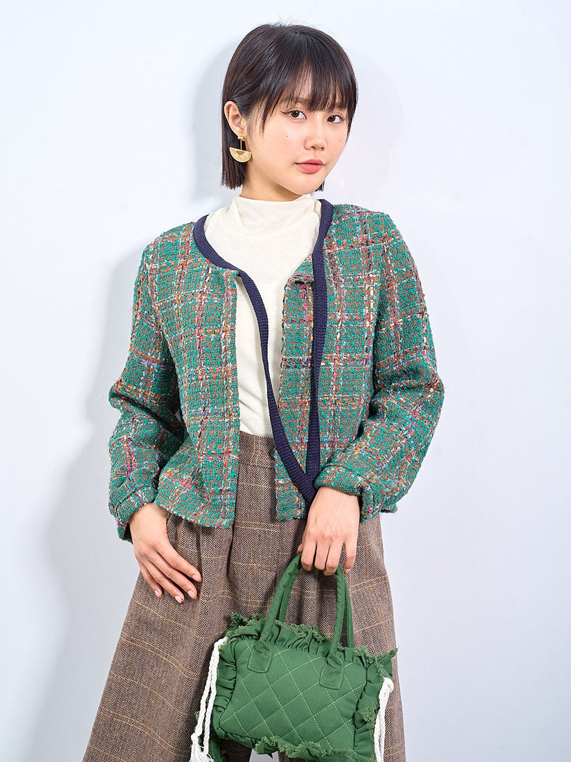 Tie Front Tweed Jacket (2 Colours)