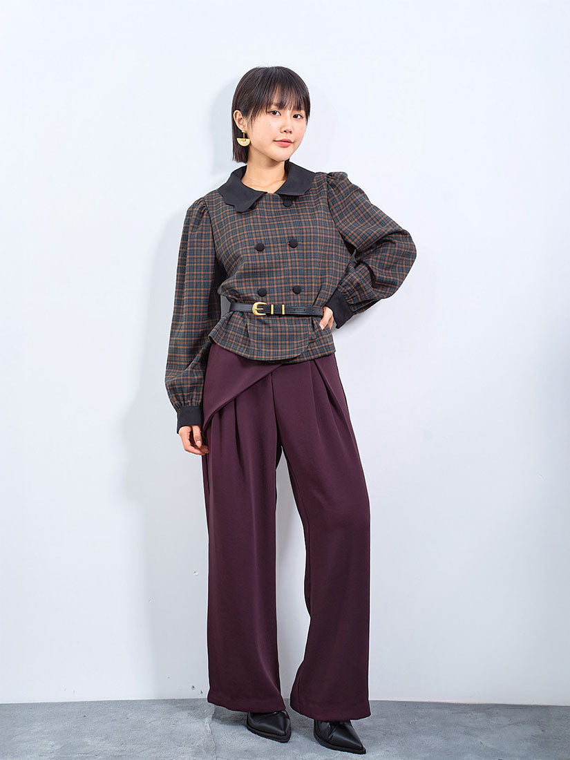 Wrap Layered Wide Leg Pants (2 Colours)