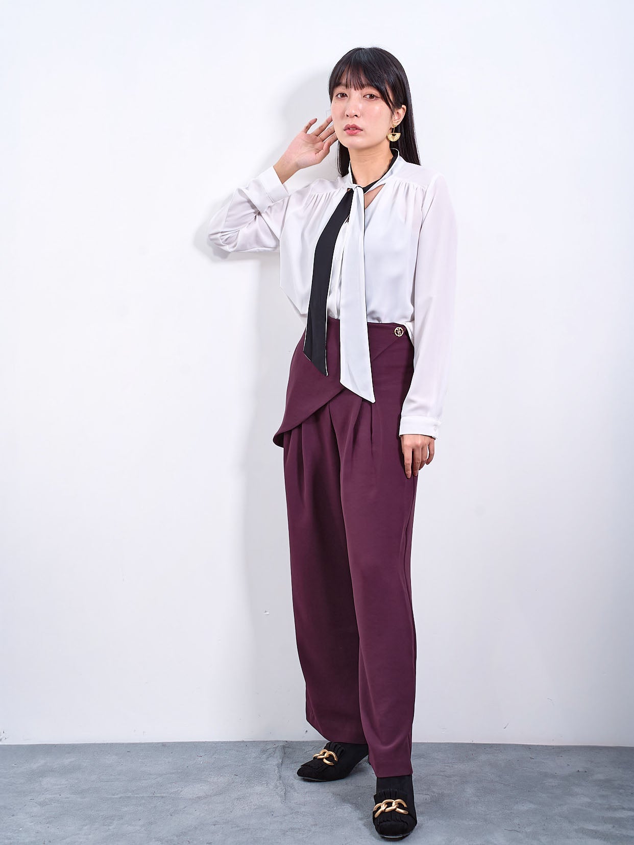 Wrap Layered Wide Leg Pants (2 Colours)