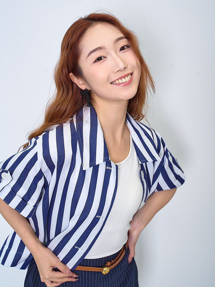 Bold Striped Crop Shirt (2 Colours)