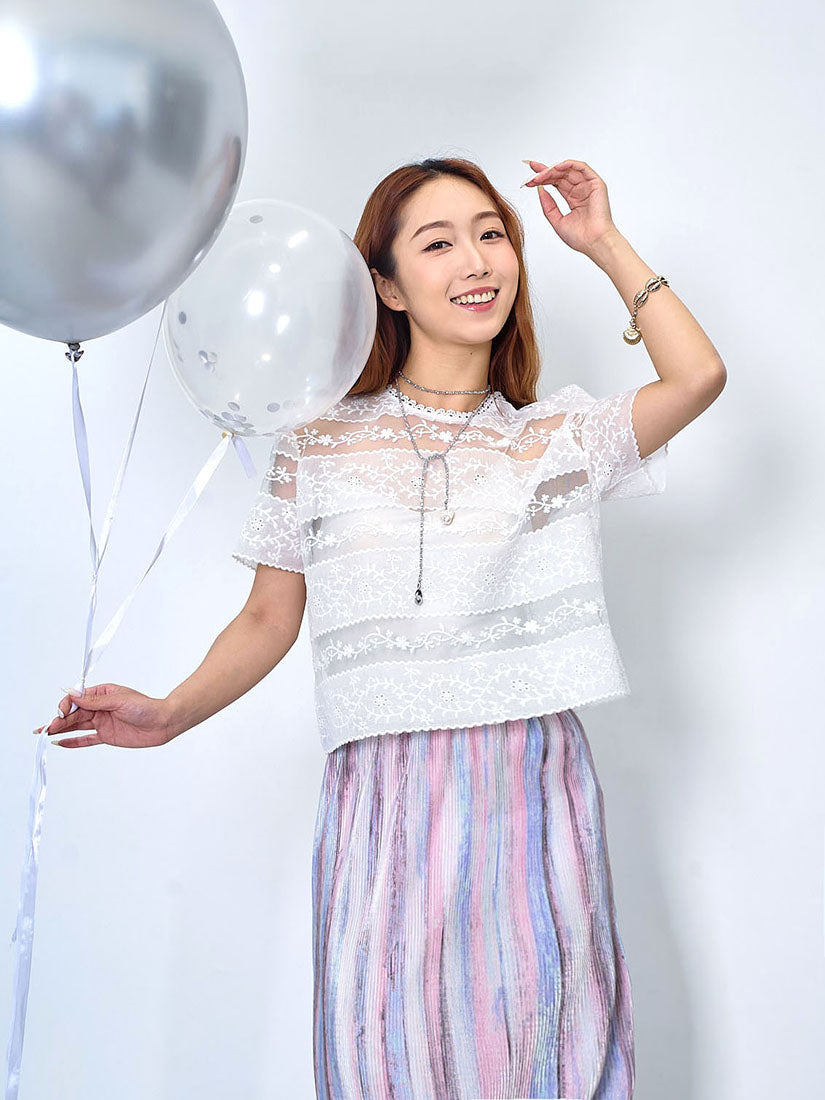 Floral Embroidered Lace Top