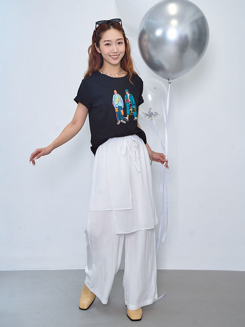 Chiffon Layered Pants (2 Colours)