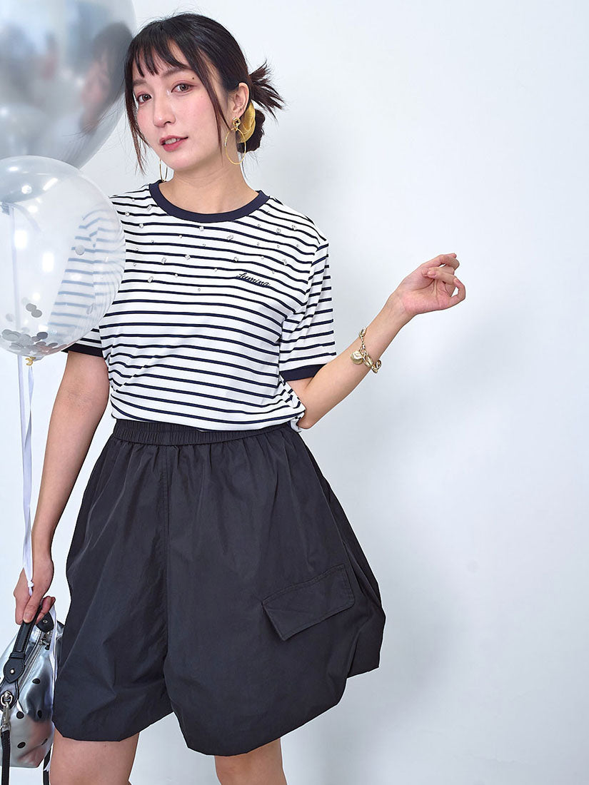 Drawstring Hem Balloon Skort (3 Colours)