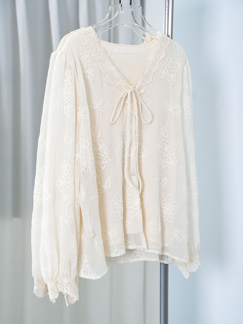 Whispering Meadow Floral Blouse