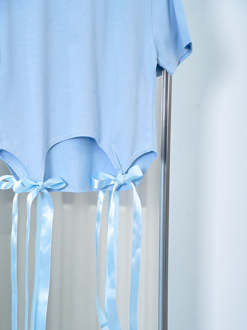 Ribbon Hem Tee (2 Colours)