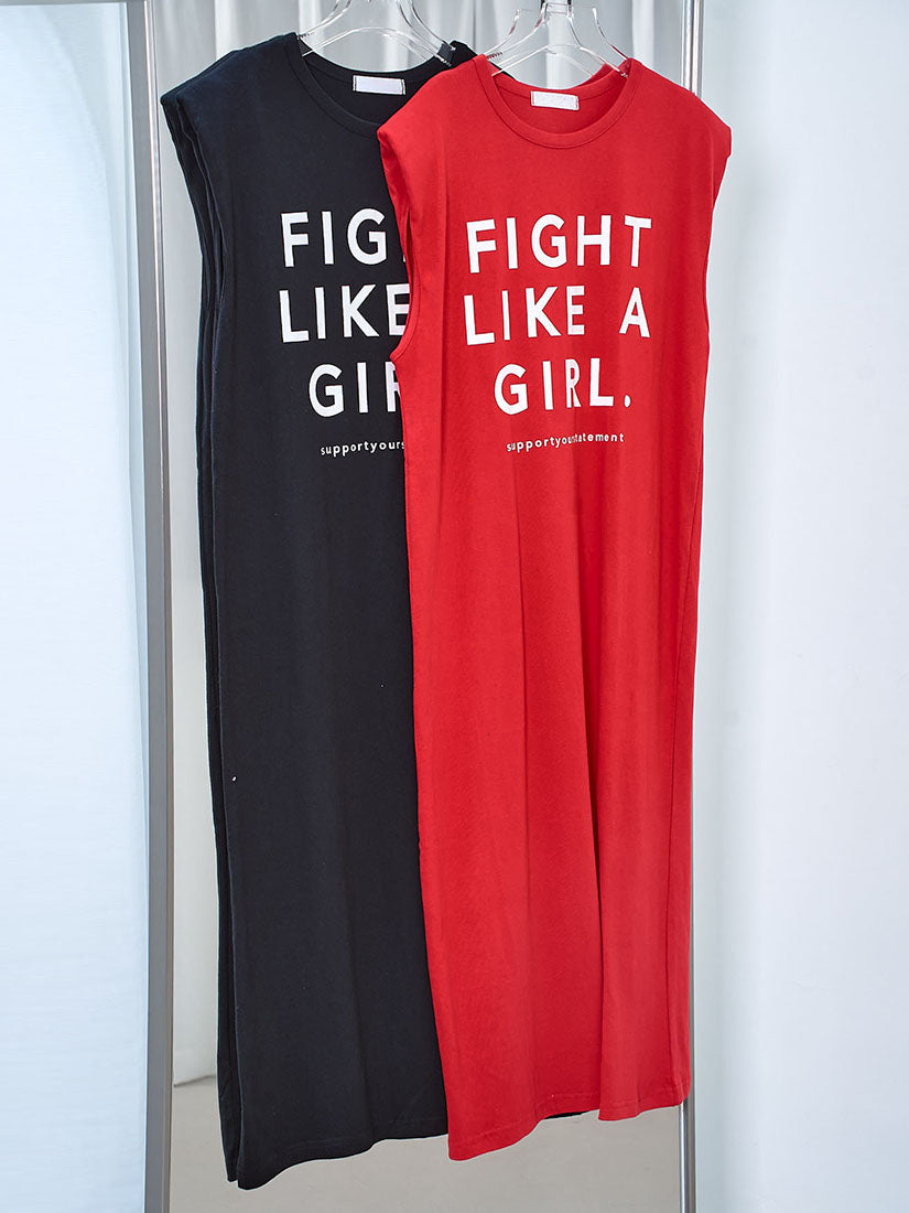 'Fight Like A Girl' Tee Dress (2 Colours)