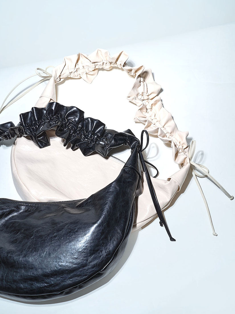 Ruffle Strap Hobo Bag (2 Colours)