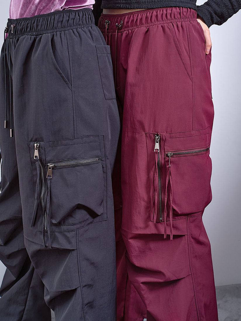 Double Zip Pockets Cargo Pants (3 Colours)