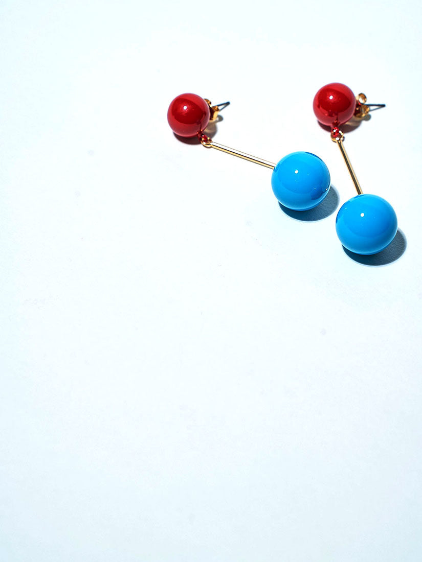 Metal Earrings With Stone