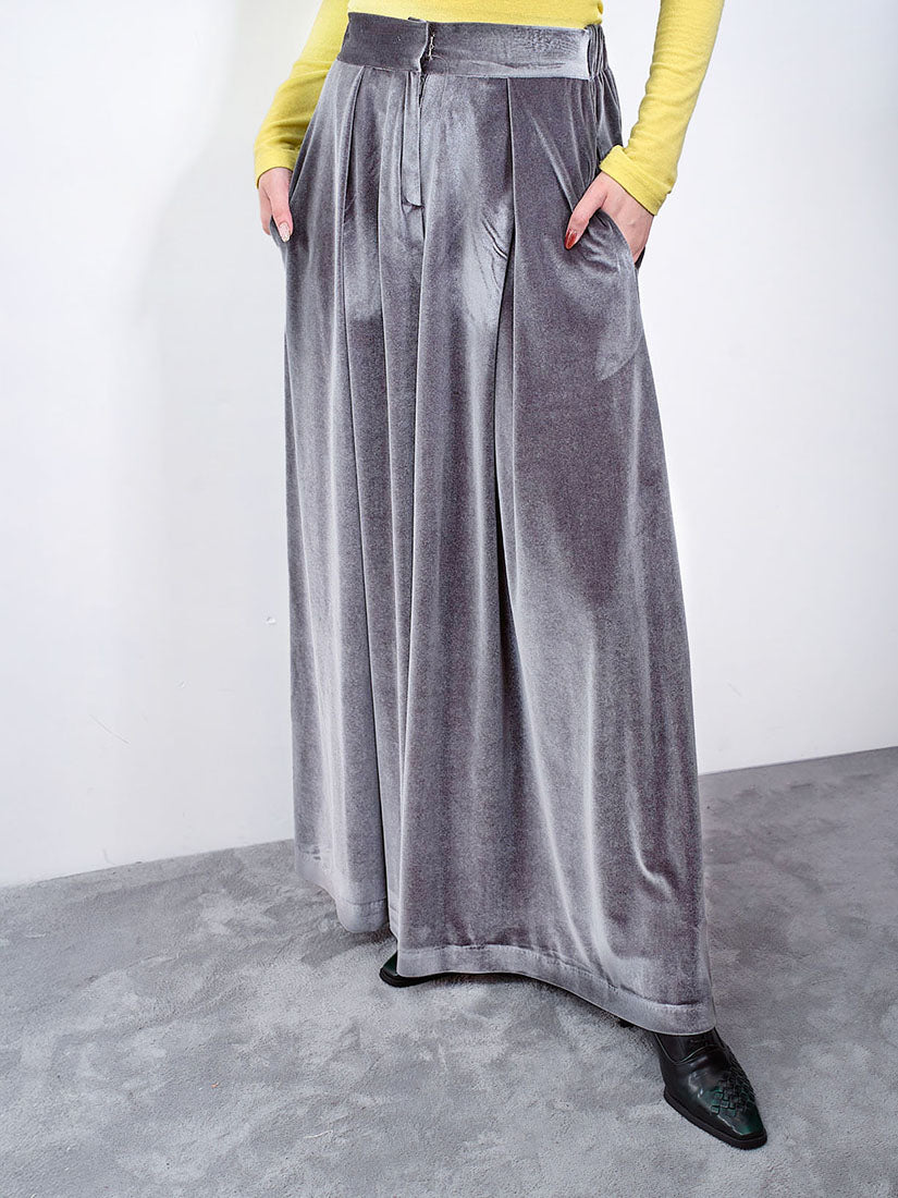 Pleated Velvet Culottes (3 Colours)