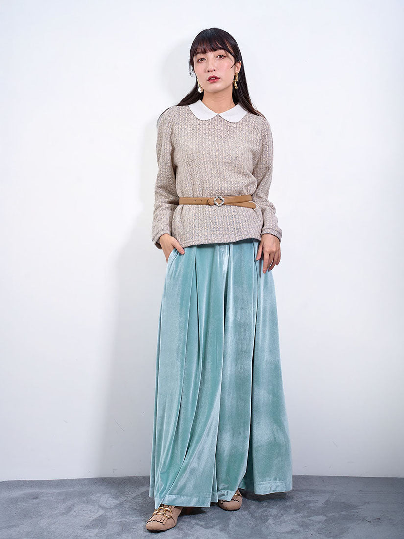 Pleated Velvet Culottes (3 Colours)