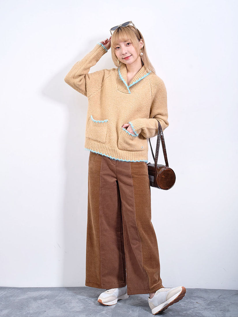 Mixed Wale Corduroy Pants (2 Colours)