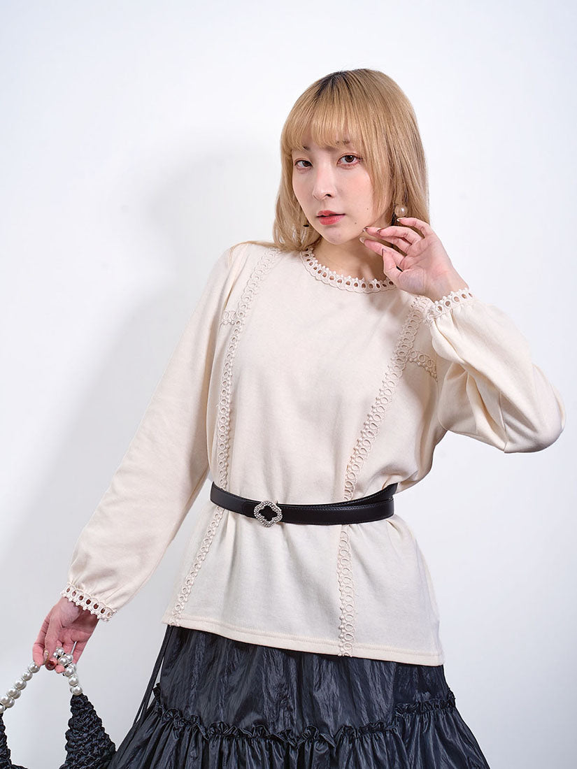 Eyelet Lace Detailed Top