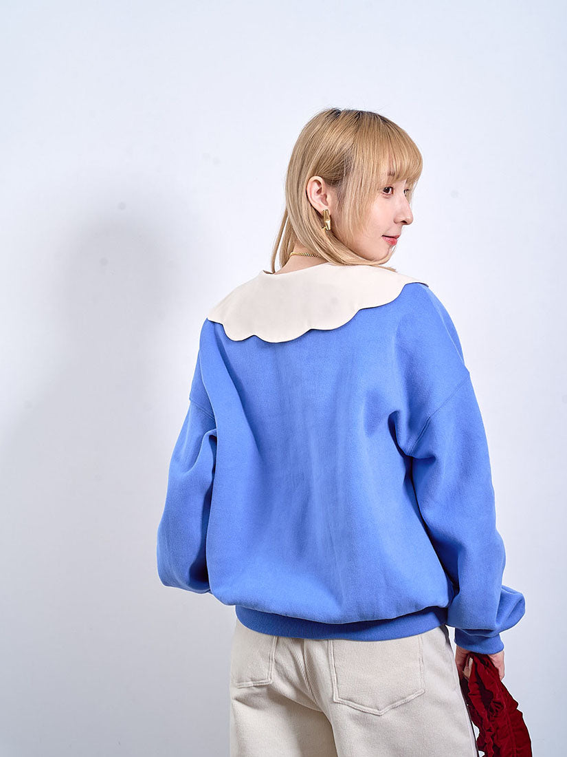 Scallop Collar Blouse (2 Colours)