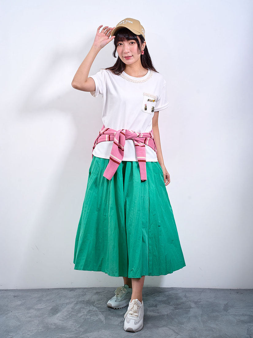 Flare Wrinkle Skirt (2 Colours)