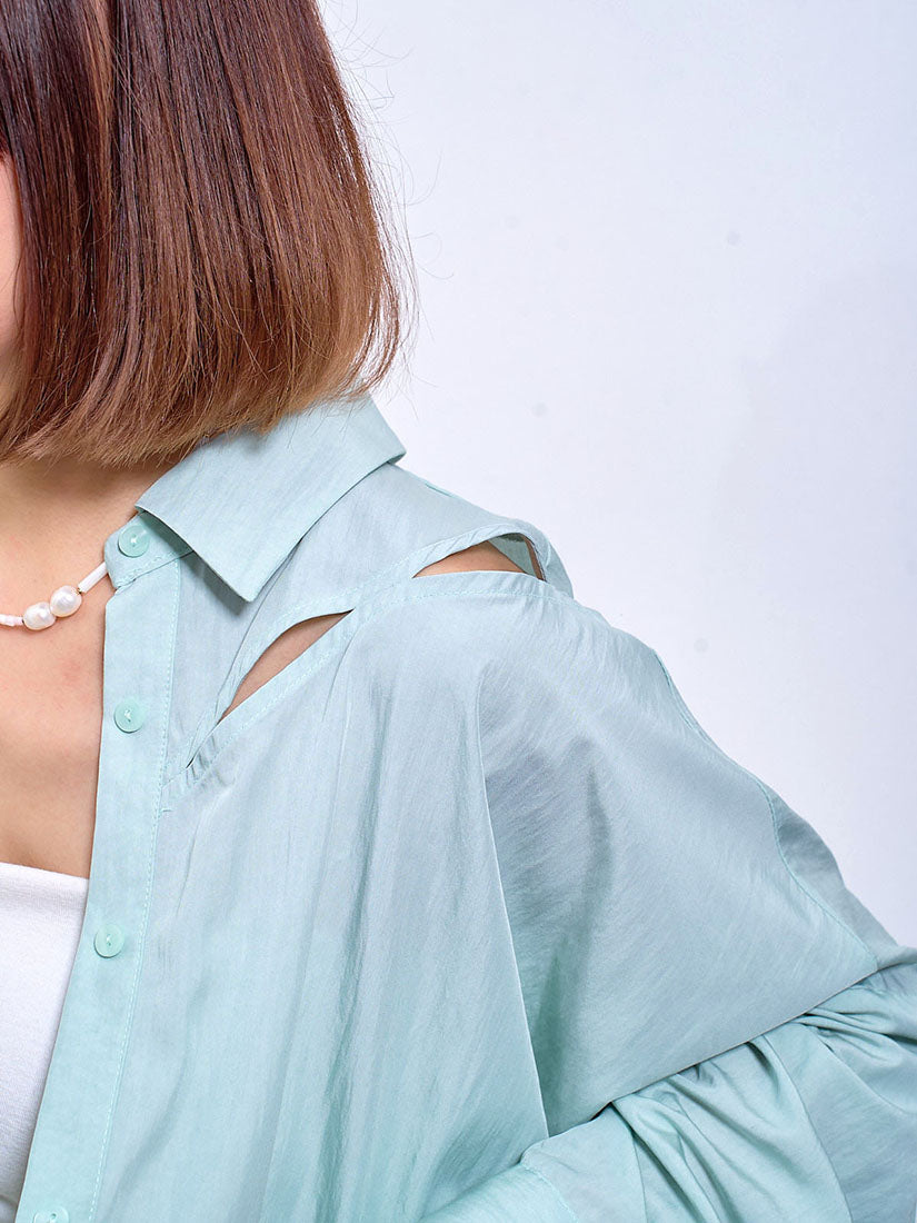 Asymmetric Cut Out Shirt (2 Colours)