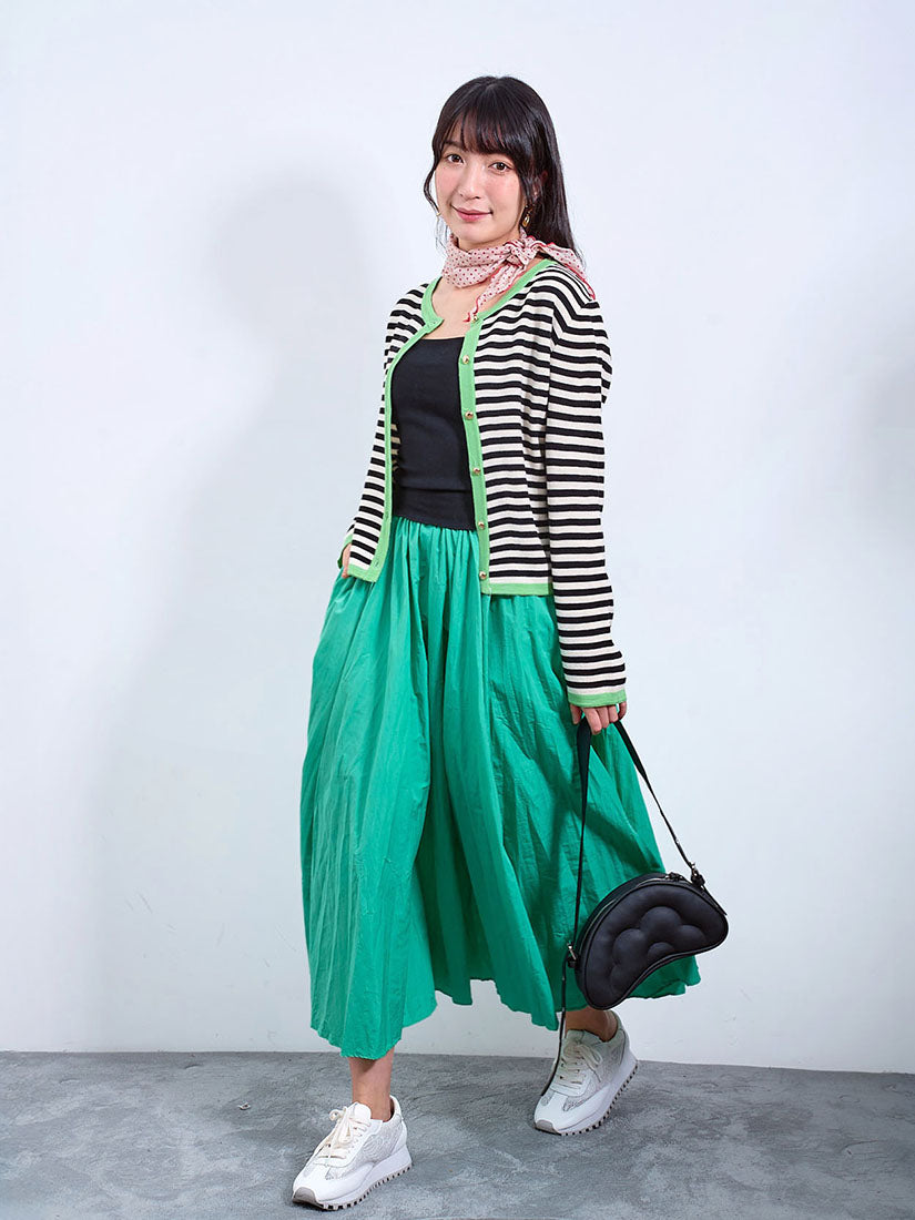 Flare Wrinkle Skirt (2 Colours)