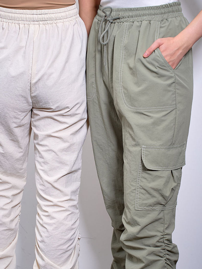 Contrast Stitch Cargo Pants (2 Colours)