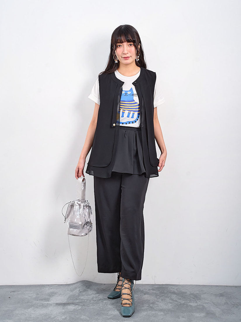 See-Through Layered Vest Jacket (2 Colours)